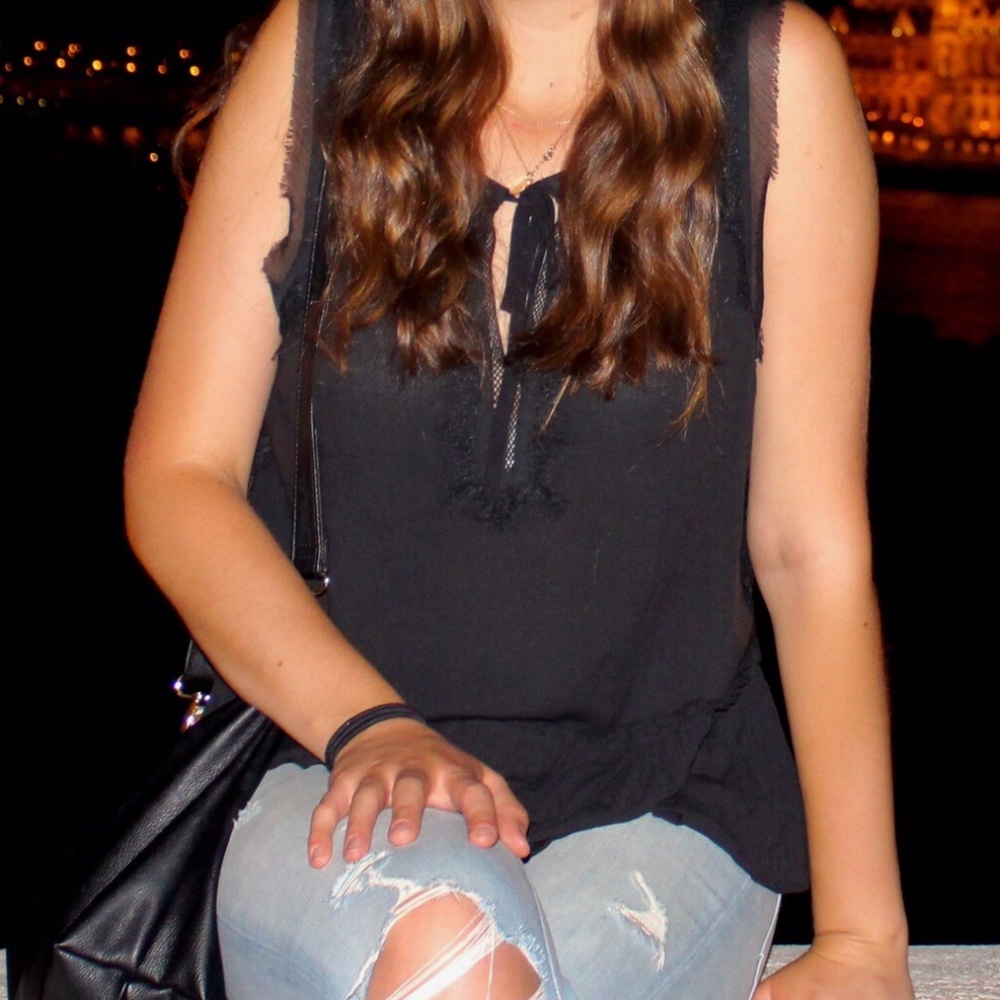 American Eagle Peplum Tank Top